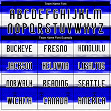 Load image into Gallery viewer, Custom Thunder Blue Black-White Lines Sublimation Volleyball Uniform Jersey