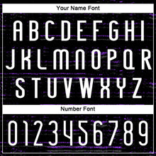 Load image into Gallery viewer, Custom Black White-Purple Bright Lines Sublimation Volleyball Uniform Jersey