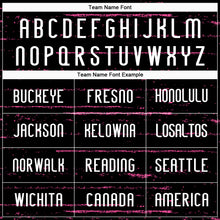 Load image into Gallery viewer, Custom Black White-Pink Bright Lines Sublimation Volleyball Uniform Jersey