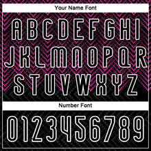 Load image into Gallery viewer, Custom Black Deep Pink-White Geometric Shape Sublimation Volleyball Uniform Jersey