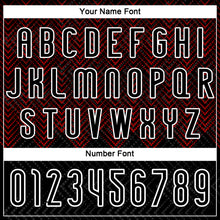 Load image into Gallery viewer, Custom Black Red-White Geometric Shape Sublimation Volleyball Uniform Jersey