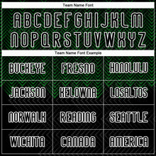 Load image into Gallery viewer, Custom Black Grass Green-White Geometric Shape Sublimation Volleyball Uniform Jersey