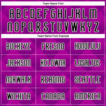 Load image into Gallery viewer, Custom Purple Black-White Geometric Shape Sublimation Volleyball Uniform Jersey