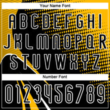 Load image into Gallery viewer, Custom Black Gold-White Lines And Dots Sublimation Volleyball Uniform Jersey