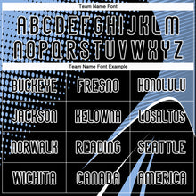 Load image into Gallery viewer, Custom Black Light Blue-White Lines And Dots Sublimation Volleyball Uniform Jersey