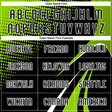 Load image into Gallery viewer, Custom Black Neon Green-White Lines And Dots Sublimation Volleyball Uniform Jersey