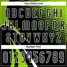 Load image into Gallery viewer, Custom Black Neon Green-White Lines And Dots Sublimation Volleyball Uniform Jersey