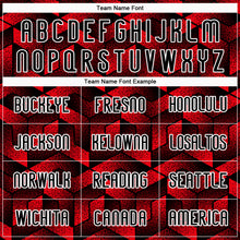 Load image into Gallery viewer, Custom Fire Red Black-White Geometric Shape Sublimation Volleyball Uniform Jersey