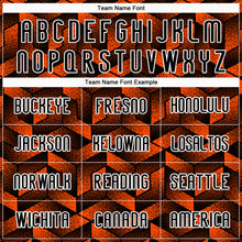 Load image into Gallery viewer, Custom Orange Black-White Geometric Shape Sublimation Volleyball Uniform Jersey