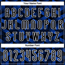 Load image into Gallery viewer, Custom Thunder Blue Black-White Geometric Shape Sublimation Volleyball Uniform Jersey