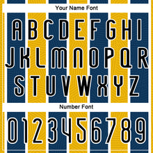 Load image into Gallery viewer, Custom Black Yellow-Royal Lines Sublimation Volleyball Uniform Jersey