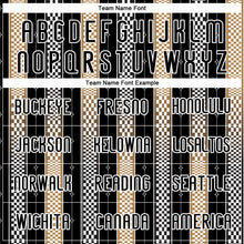 Load image into Gallery viewer, Custom Black Old Gold-White Geometric Shape Sublimation Volleyball Uniform Jersey