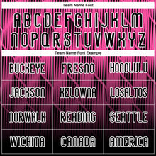 Load image into Gallery viewer, Custom Pink Black-White Lines Sublimation Volleyball Uniform Jersey