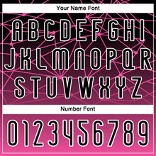 Load image into Gallery viewer, Custom Pink Black-White Abstract Network Sublimation Volleyball Uniform Jersey