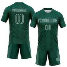 Load image into Gallery viewer, Custom Midnight Green White Geometric Shape Sublimation Volleyball Uniform Jersey
