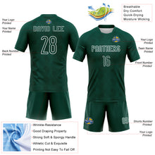 Load image into Gallery viewer, Custom Midnight Green White Geometric Shape Sublimation Volleyball Uniform Jersey