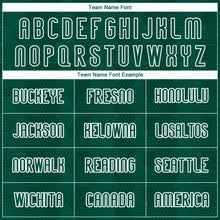 Load image into Gallery viewer, Custom Midnight Green White Geometric Shape Sublimation Volleyball Uniform Jersey