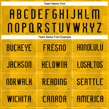 Load image into Gallery viewer, Custom Gold Black Geometric Shape Sublimation Volleyball Uniform Jersey