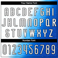 Load image into Gallery viewer, Custom Thunder Blue White-Black Geometric Shape And Lines Sublimation Volleyball Uniform Jersey