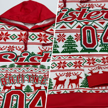 Load image into Gallery viewer, Custom Stitched White Red-Kelly Green Christmas 3D Sports Pullover Sweatshirt Hoodie