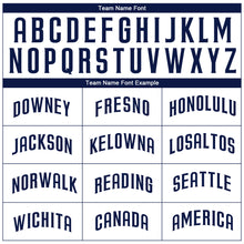 Load image into Gallery viewer, Custom White Navy Authentic Baseball Jersey