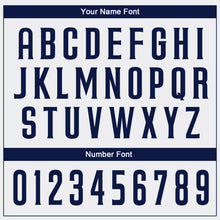 Load image into Gallery viewer, Custom White Navy Authentic Baseball Jersey