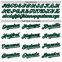 Load image into Gallery viewer, Custom White Black Pinstripe Kelly Green Authentic Sleeveless Baseball Jersey