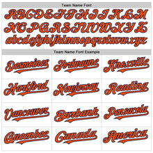 Load image into Gallery viewer, Custom White Orange Pinstripe Navy Authentic Sleeveless Baseball Jersey