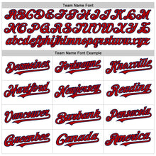 Load image into Gallery viewer, Custom White Navy Pinstripe Red Authentic Sleeveless Baseball Jersey