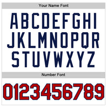 Load image into Gallery viewer, Custom White Navy Pinstripe Red Authentic Sleeveless Baseball Jersey