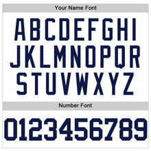 Load image into Gallery viewer, Custom White Navy Pinstripe Navy Authentic Sleeveless Baseball Jersey