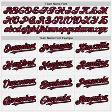 Load image into Gallery viewer, Custom White (Black Crimson Pinstripe) Crimson-Black Authentic Baseball Jersey