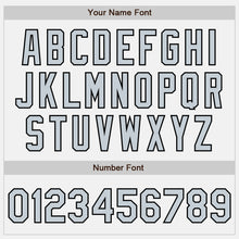 Load image into Gallery viewer, Custom White (Black Silver Pinstripe) Silver-Black Authentic Baseball Jersey