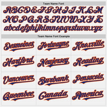 Load image into Gallery viewer, Custom White (Royal Orange Pinstripe) Orange-Royal Authentic Baseball Jersey