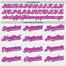 Load image into Gallery viewer, Custom White (Purple Pink Pinstripe) Purple-Pink Authentic Baseball Jersey