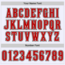 Load image into Gallery viewer, Custom White Red-Black Mesh Authentic Throwback Baseball Jersey