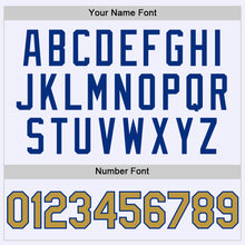 Load image into Gallery viewer, Custom White Old Gold-Royal Mesh Authentic Throwback Baseball Jersey