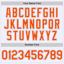 Load image into Gallery viewer, Custom White Orange-Gray Mesh Authentic Throwback Baseball Jersey