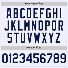 Load image into Gallery viewer, Custom White Navy Mesh Authentic Throwback Baseball Jersey