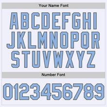 Load image into Gallery viewer, Custom White Light Blue-Steel Gray Mesh Authentic Throwback Baseball Jersey