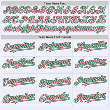 Load image into Gallery viewer, Custom White Medium Pink-Kelly Green Mesh Authentic Throwback Baseball Jersey
