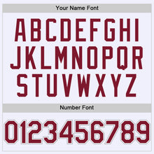 Load image into Gallery viewer, Custom White Crimson-Gray Mesh Authentic Throwback Baseball Jersey