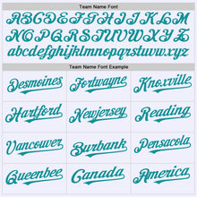 Load image into Gallery viewer, Custom White Teal Mesh Authentic Throwback Baseball Jersey