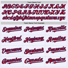 Load image into Gallery viewer, Custom White Red-Royal Mesh Authentic Throwback Baseball Jersey