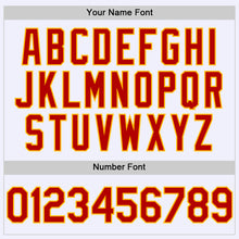 Load image into Gallery viewer, Custom White Red-Gold Mesh Authentic Throwback Baseball Jersey