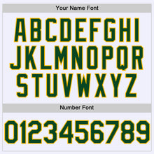 Load image into Gallery viewer, Custom White Green-Gold Mesh Authentic Throwback Baseball Jersey