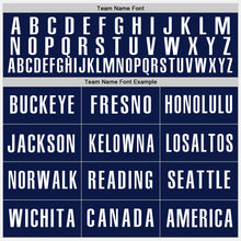 Load image into Gallery viewer, Custom White Navy-Old Gold Authentic Baseball Jersey