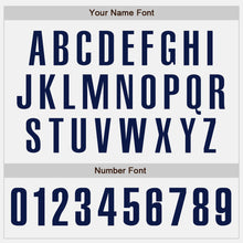 Load image into Gallery viewer, Custom White Navy-Old Gold Authentic Baseball Jersey