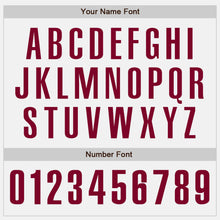 Load image into Gallery viewer, Custom White Maroon-Gold Authentic Baseball Jersey