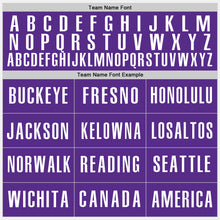 Load image into Gallery viewer, Custom White Teal-Purple Authentic Baseball Jersey